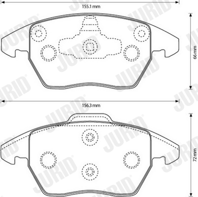 JURID 573134JC Kit pastiglie freno, Freno a disco-Kit pastiglie freno, Freno a disco-Ricambi Euro