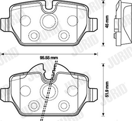 JURID 573136JC Kit pastiglie freno, Freno a disco