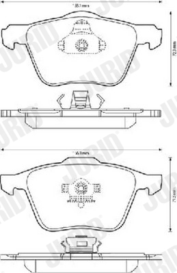 JURID 573142J Kit pastiglie freno, Freno a disco