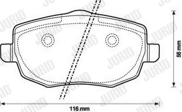 JURID 573144JC Kit pastiglie freno, Freno a disco