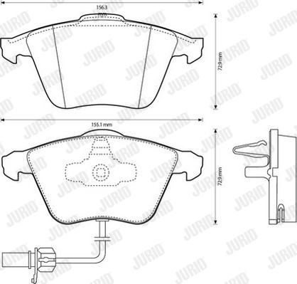 JURID 573145J Kit pastiglie freno, Freno a disco