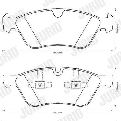 JURID 573175JC Kit pastiglie freno, Freno a disco-Kit pastiglie freno, Freno a disco-Ricambi Euro