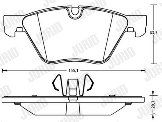 JURID 573187J Kit pastiglie freno, Freno a disco