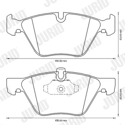 JURID 573188J Kit pastiglie freno, Freno a disco