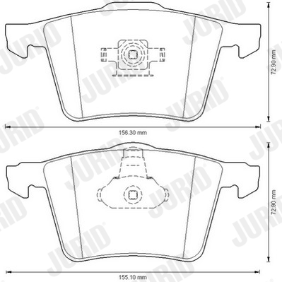 JURID 573199J Kit pastiglie freno, Freno a disco