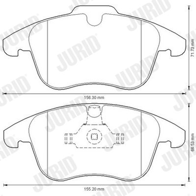 JURID 573201JC Kit pastiglie freno, Freno a disco-Kit pastiglie freno, Freno a disco-Ricambi Euro