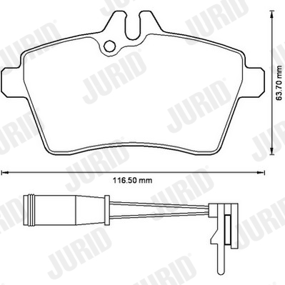 JURID 573226JC Kit pastiglie freno, Freno a disco