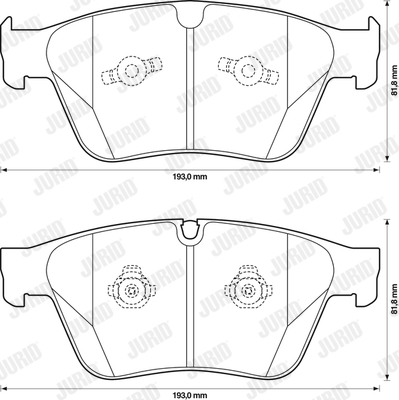 JURID 573233J Kit pastiglie freno, Freno a disco-Kit pastiglie freno, Freno a disco-Ricambi Euro