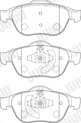 JURID 573245J Kit pastiglie freno, Freno a disco