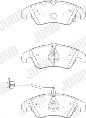 JURID 573247JC Kit pastiglie freno, Freno a disco-Kit pastiglie freno, Freno a disco-Ricambi Euro