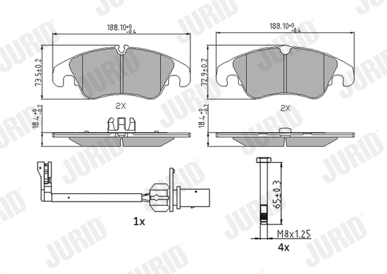 FEBI BILSTEIN 16211 Bremsekloss sett