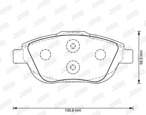 JURID 573264J Kit pastiglie freno, Freno a disco