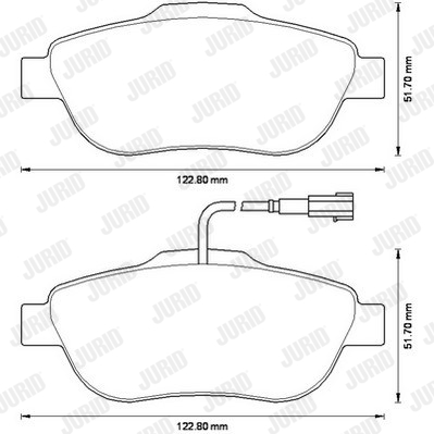 JURID 573266J Kit pastiglie freno, Freno a disco