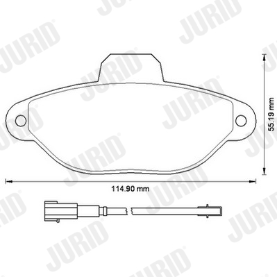 JURID 573267J Kit pastiglie freno, Freno a disco