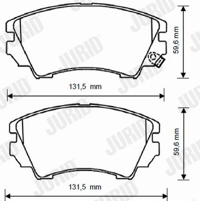 JURID 573269JC Kit pastiglie freno, Freno a disco