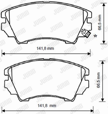 JURID 573270J Kit pastiglie freno, Freno a disco