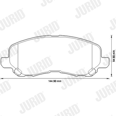 JURID 573278J fékbetétkészlet, tárcsafék CHRYSLER CITROËN DODGE JEEP MITSUBISHI PEUGEOT