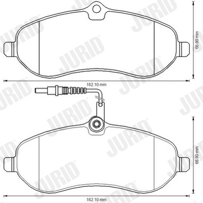 JURID 573280J Kit pastiglie freno, Freno a disco