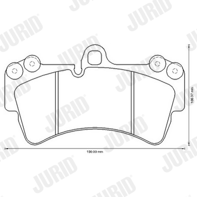 JURID 573282J Kit pastiglie freno, Freno a disco