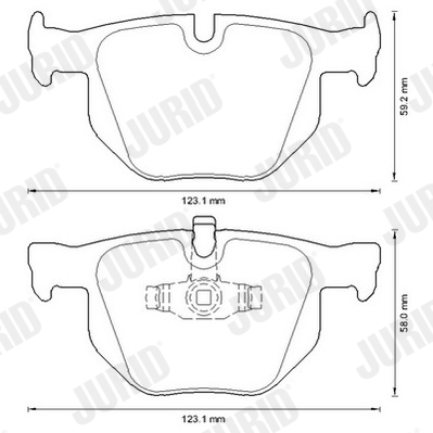 JURID 573285J Kit pastiglie freno, Freno a disco