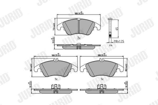 TRW GDB4127 COTEC Bremsekloss sett