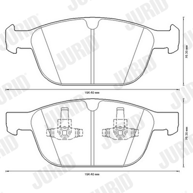 JURID 573293JC Kit pastiglie freno, Freno a disco