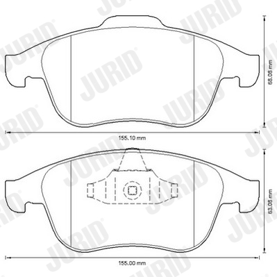 JURID 573316J Kit pastiglie freno, Freno a disco