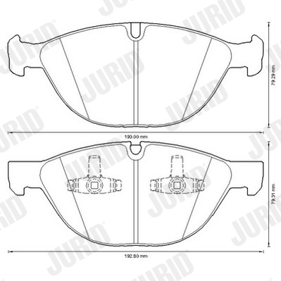 JURID 573317JC Kit pastiglie freno, Freno a disco