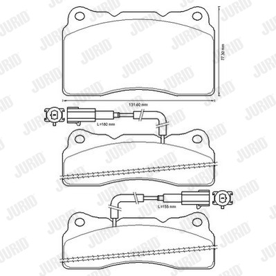 JURID 573322J Kit pastiglie freno, Freno a disco