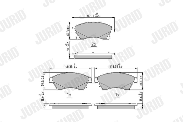 JURID 573332J fékbetétkészlet, tárcsafék CHEVROLET OPEL VAUXHALL