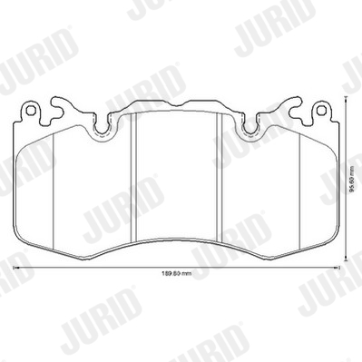 JURID 573343J Kit pastiglie freno, Freno a disco