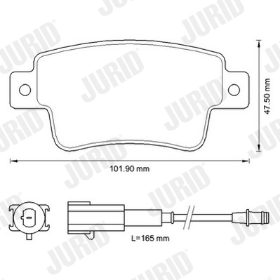 JURID 573345J Kit pastiglie freno, Freno a disco