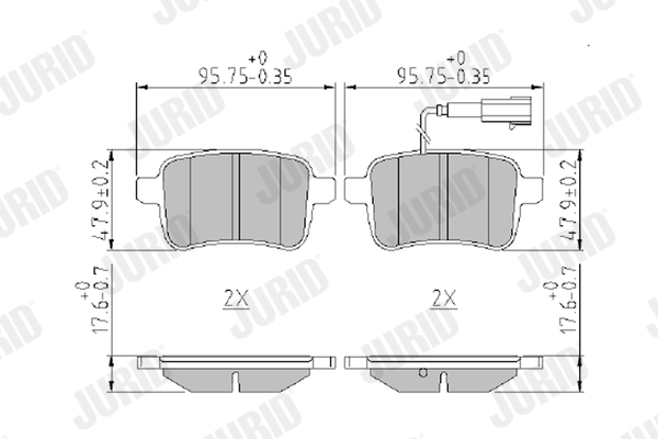BLUE PRINT ADT342114 Bremsekloss sett