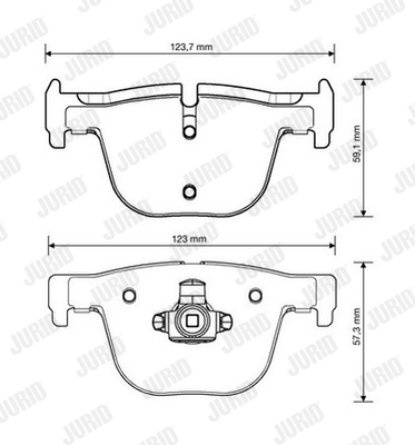 JURID 573354J Kit pastiglie freno, Freno a disco