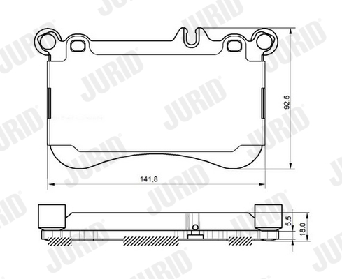 JURID 573356J Kit pastiglie freno, Freno a disco-Kit pastiglie freno, Freno a disco-Ricambi Euro