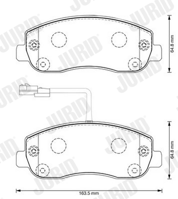 JURID 573357J Kit pastiglie freno, Freno a disco-Kit pastiglie freno, Freno a disco-Ricambi Euro