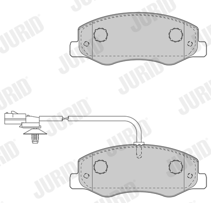 JURID 573358J Kit pastiglie freno, Freno a disco