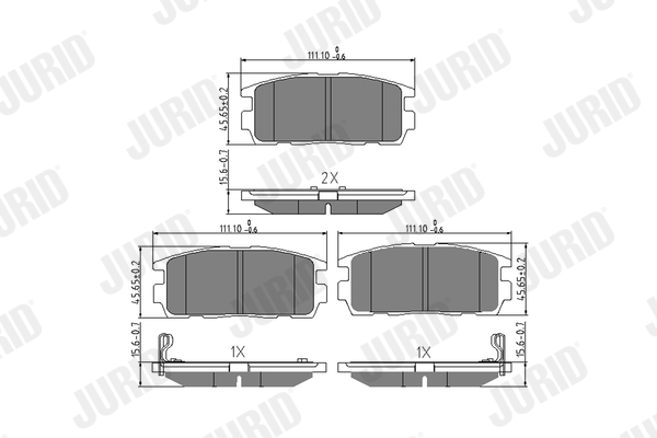 JURID 573386J fékbetétkészlet, tárcsafék CHEVROLET OPEL VAUXHALL