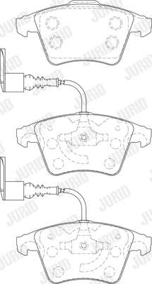 JURID 573391J Kit pastiglie freno, Freno a disco