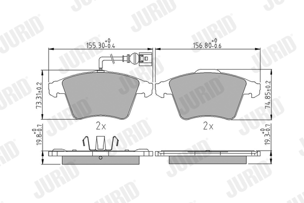 TOMEX Brakes TX 14-56 Bremsekloss sett