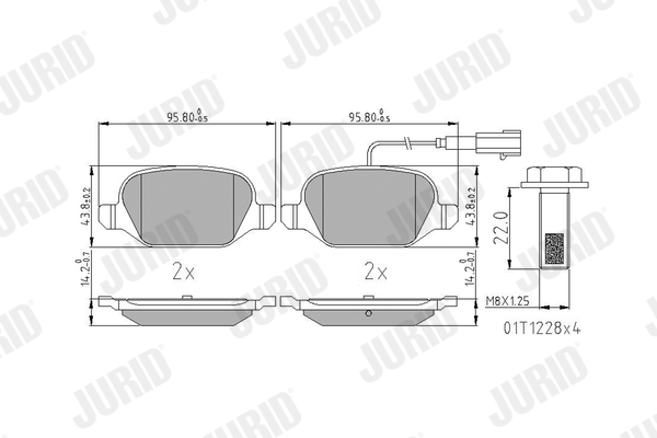 BLUE PRINT ADC44243 Bremsekloss sett