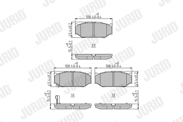 QUARO QP4299 Bremsekloss sett