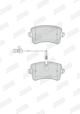 JURID 573428J fékbetétkészlet, tárcsafék AUDI PORSCHE