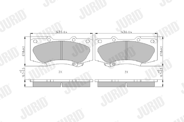 JURID 573435J fékbetétkészlet, tárcsafék TOYOTA