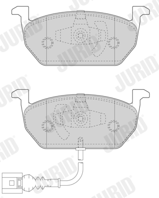 JURID 573606J Kit pastiglie freno, Freno a disco