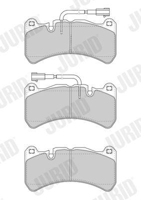 JURID 573663J Kit pastiglie freno, Freno a disco-Kit pastiglie freno, Freno a disco-Ricambi Euro