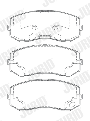 JURID 573752J Kit pastiglie freno, Freno a disco