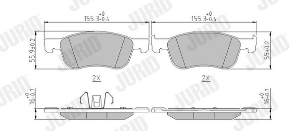 QUARO QP5261 Bremsekloss sett