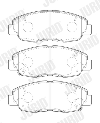 JURID 573807J Kit pastiglie freno, Freno a disco