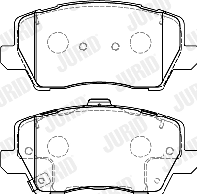 JURID 573812J Kit pastiglie freno, Freno a disco-Kit pastiglie freno, Freno a disco-Ricambi Euro